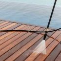 cleaning the deck