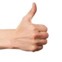 Human hand giving a thumbs-up, representing Laney's Inc. home service tips for plumbing and HVAC maintenance.